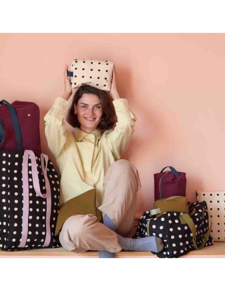 TOILETRY BAG LA CERISE CUBE IONA WINE 15.50x10 ORGANIC COTTON