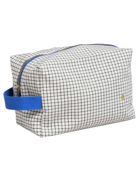 TOILETRY BAG LA CERISE CUBE STYLO BLEU 22x14 ORGANIC COTTON