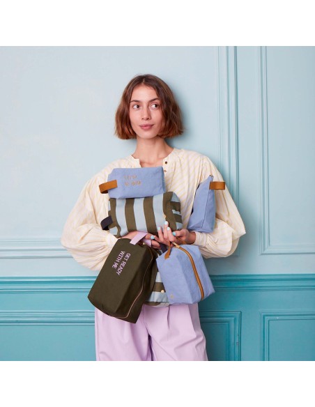 TOILETRY BAG LA CERISE CUBE RITA  22x14 ORGANIC COTTON