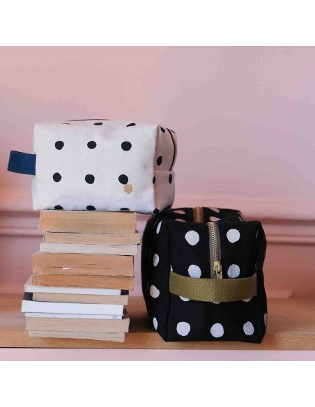 TOILETRY BAG LA CERISE CUBE MIA 22x14 ORGANIC COTTON