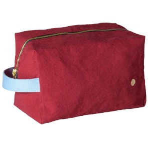 TOILETRY BAG LA CERISE CUBE IONA CHERRY 22x14 ORGANIC COTTON