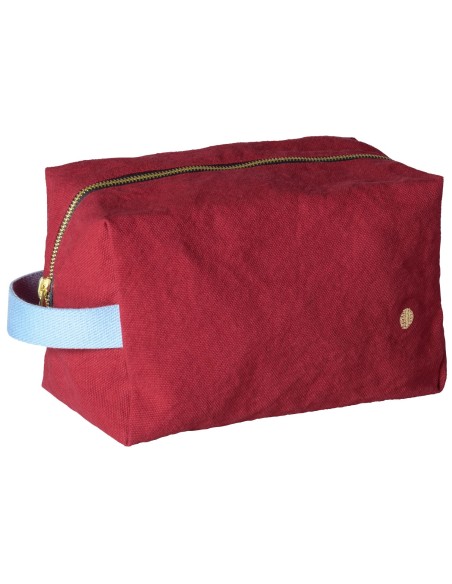 TOILETRY BAG LA CERISE CUBE IONA CHERRY 22x14 ORGANIC COTTON