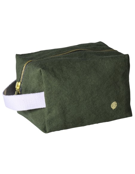 TOILETRY BAG LA CERISE CUBE IONA KALE 22x14 ORGANIC COTTON
