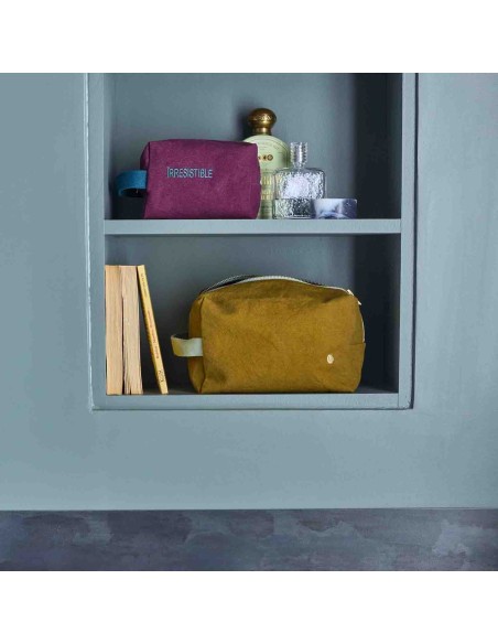 TOILETRY BAG LA CERISE CUBE IONA NUTS 22x14 ORGANIC COTTON
