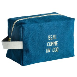 TOILETRY BAG LA CERISE CUBE BEAU COMME ORAGE BRODE 22x14...