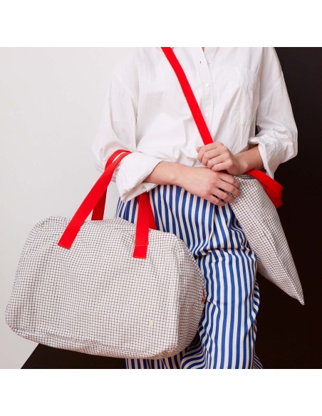 SAC WEEK-END LA CERISE STYLO ROUGE 42x28x19 ORGANIC COTTON