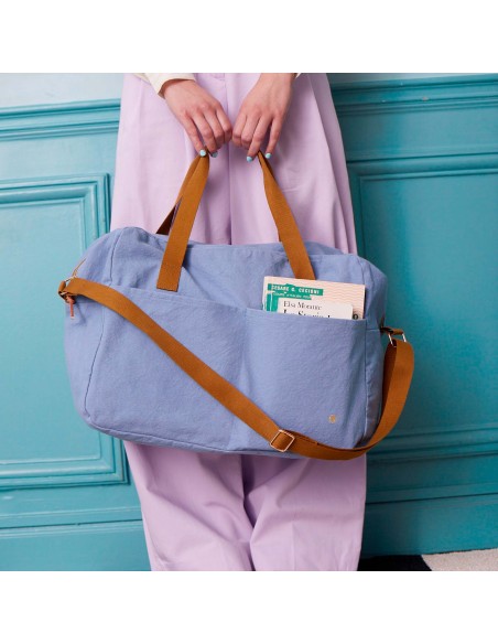 SAC WEEK-END LA CERISE IONA BLUETIFUL 42x30x19 ORGANIC COTTON