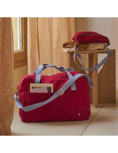 SAC WEEK-END IONA CHERRY 42x30x19 ORGANIC COTTON