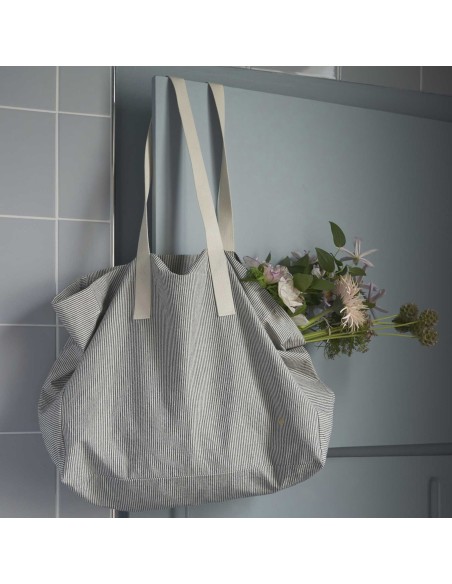 ΤΣΑΝΤΑ ΓΙΑ ΨΩΝΙΑ LA CERISE FINETTE ΜΑΥΡΟ 46x38x19 ΑΠΟ ΟΡΓΑΝΙΚΟ ΒΑΜΒΑΚΙ