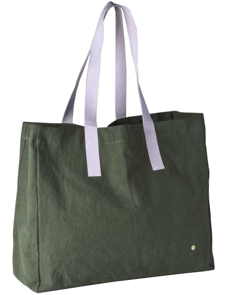 SHOPPING BAG IONA LA CERISE KALE 46x38x19 ORGANIC COTTON