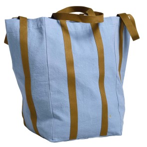 ΤΣΑΝΤΑ MAXI POPPINS  IONA ΜΠΛΕ 33x48x33 ΑΠΟ ΟΡΓΑΝΙΚΟ ΒΑΜΒΑΚΙ