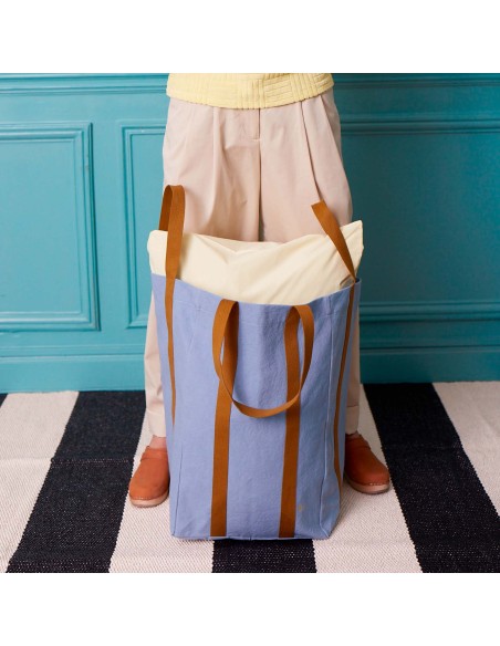 ΤΣΑΝΤΑ MAXI POPPINS  IONA ΜΠΛΕ 33x48x33 ΑΠΟ ΟΡΓΑΝΙΚΟ ΒΑΜΒΑΚΙ