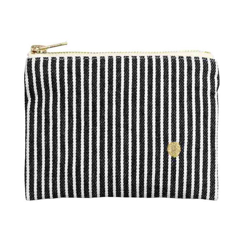 POUCH LA CERISE BASILE CAVIAR 14X10.50 ORGANIC COTTON