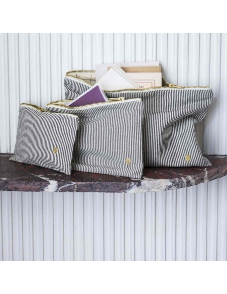 POUCH LA CERISE FINETTE CAVIAR 14X10.50 ORGANIC COTTON