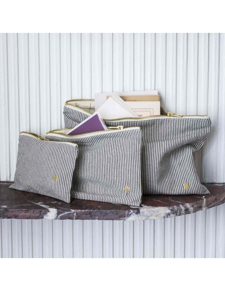 POUCH LA CERISE FINETTE CAVIAR 19X14 100% ORGANIC COTTON