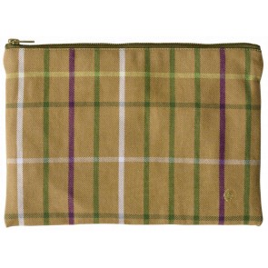POUCH LA CERISE SCOTTY MARRON  28X19 ORGANIC COTTON