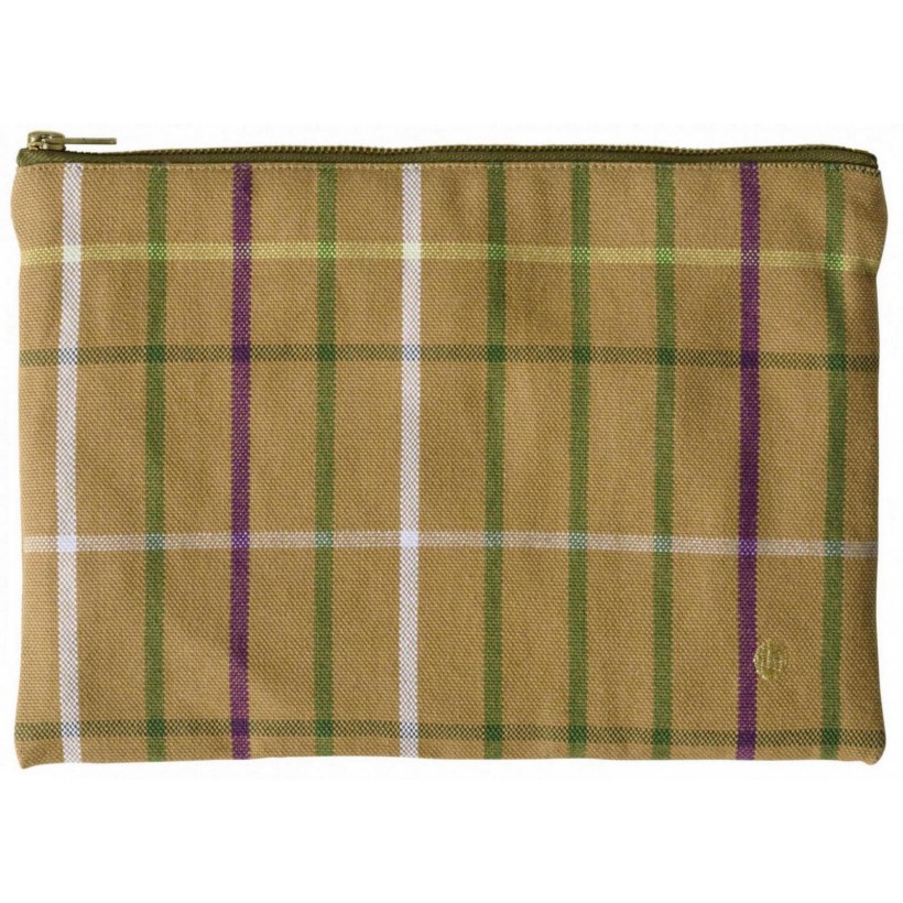 POUCH LA CERISE SCOTTY MARRON  28X19 ORGANIC COTTON