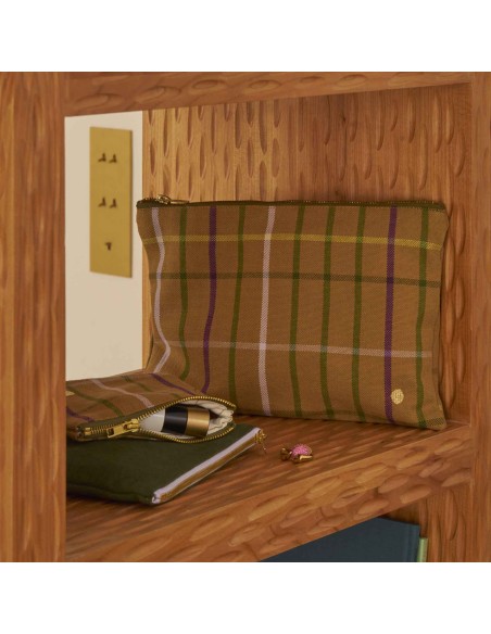 ΘΗΚΗ LA CERISE SCOTTY ΚΙΤΡΙΝΟ ΚΑΡΩ 28X19 ΑΠΟ ΟΡΓΑΝΙΚΟ ΒΑΜΒΑΚΙ