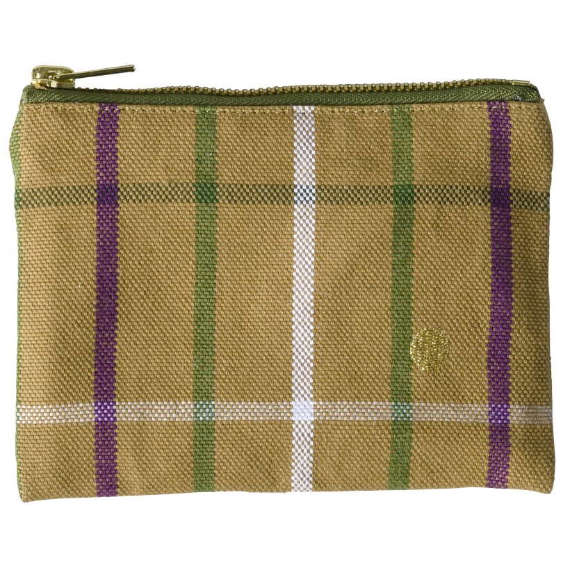 POUCH LA CERISE SCOTTY MARRON 14x10,5 ORGANIC COTTON