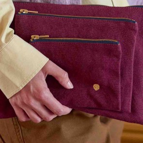 POUCH LA CERISE IONA WINE 14x10,5 ORGANIC COTTON 2