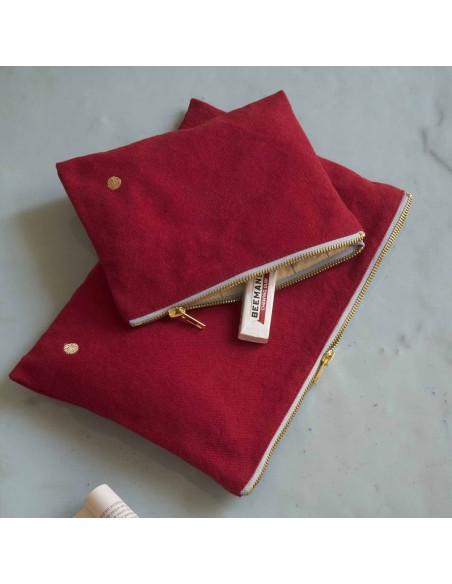 POUCH LA CERISE IONA CHERRY 19x14 ORGANIC COTTON