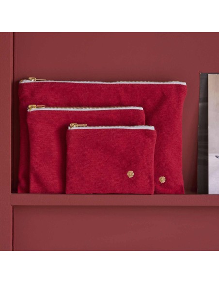 POUCH LA CERISE IONA CHERRY 14x10,5 ORGANIC COTTON