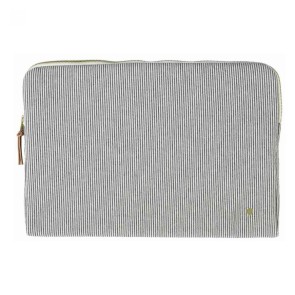 LAPTOP SLEEVE FINETTE CAVIAR 34x25 ORGANIC COTTON