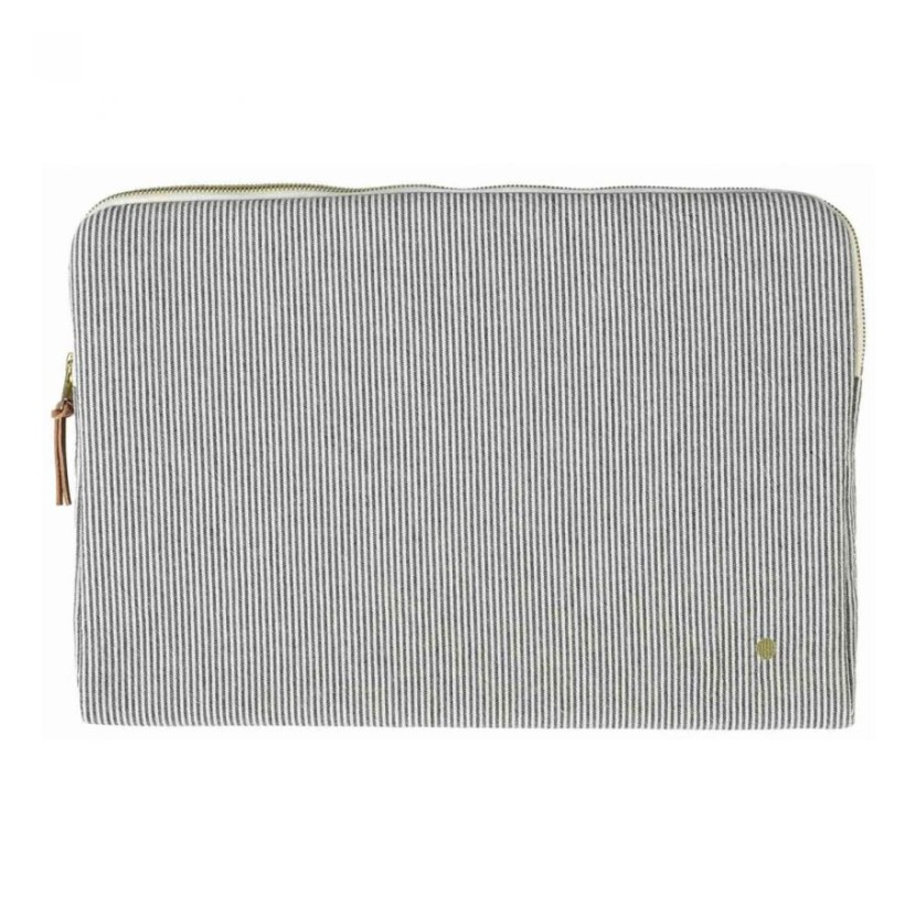 LAPTOP SLEEVE FINETTE CAVIAR 37x27 ORGANIC COTTON