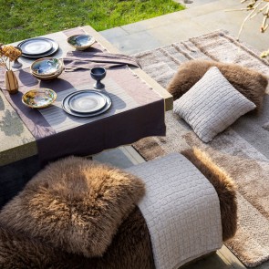 THROW VIVARAISE BETANI ACAJOU 130x160 100% POLYESTER 2