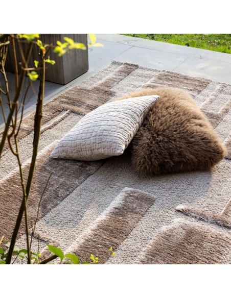 ΓΟΥΝΙΝΟ ΜΑΞΙΛΑΡΙ VIVARAISE BETANI ACAJOU 40X65 100% ΣΥΝΘΕΤΙΚΟ