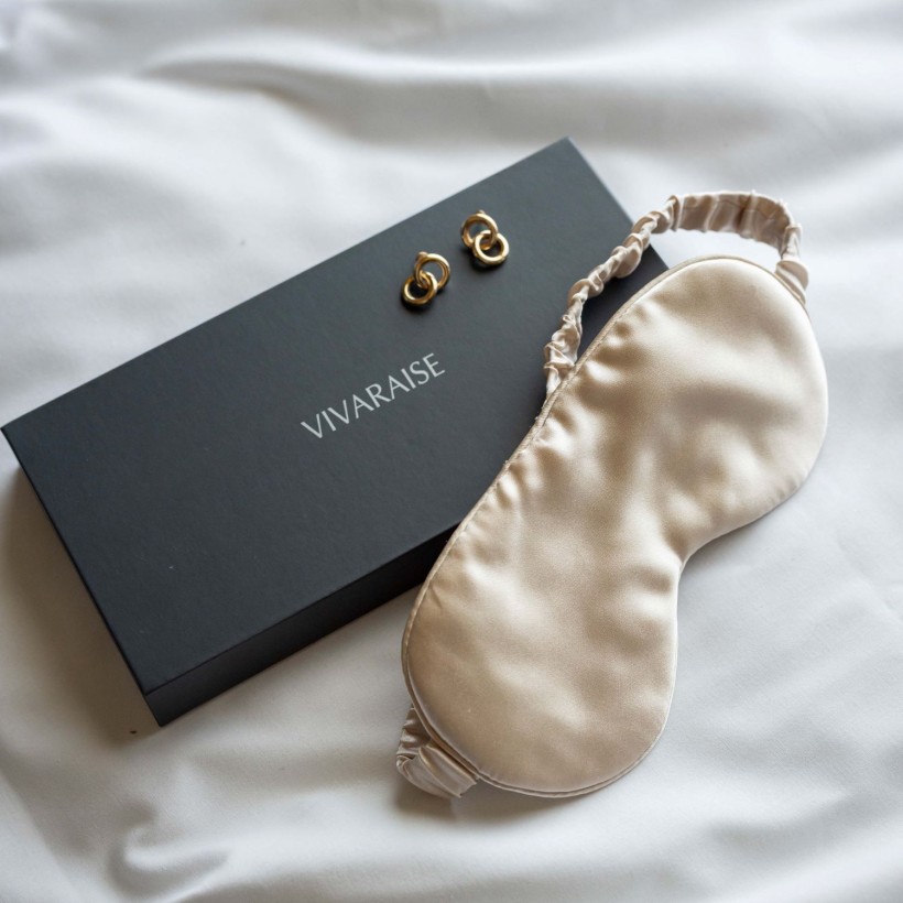 SLEEP MASK VIVARAISE ASHLEY LATTE...