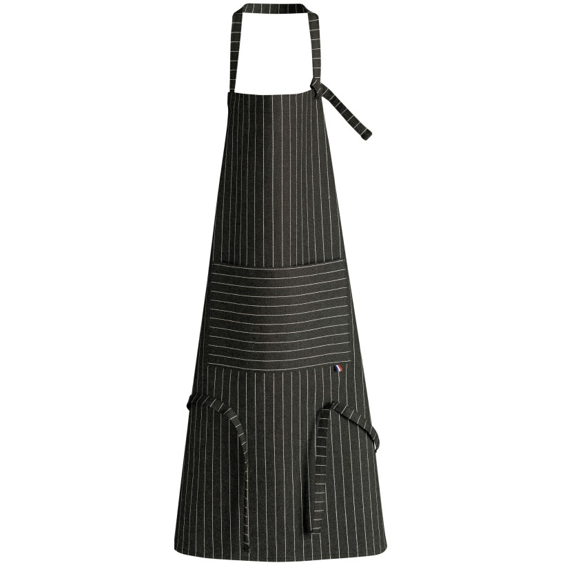 KITCHEN APRON WINKLER ALGAR CAVIAR 64X85 83%ΟRGANIC COTTON17% POLYESTER