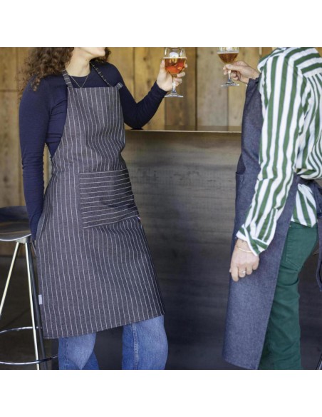 KITCHEN APRON WINKLER ALGAR CAVIAR 64X85 83%ΟRGANIC COTTON17% POLYESTER