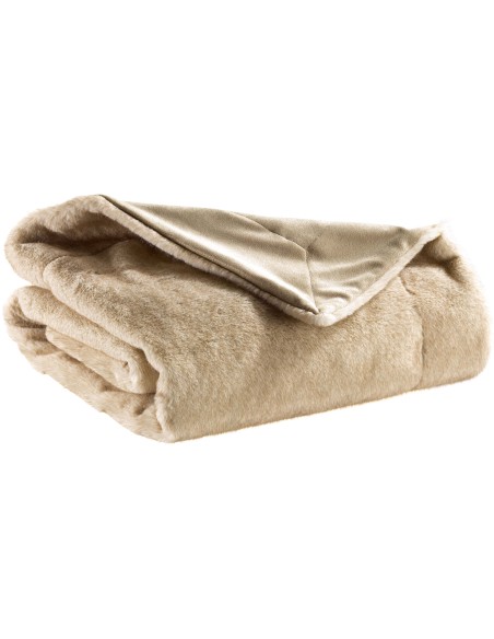 BLANKET VIVARAISE LIWEN NATUREL 140X180 100% POLYESTER