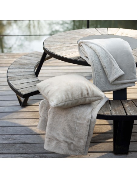 BLANKET VIVARAISE LIWEN NATUREL 140X180 100% POLYESTER