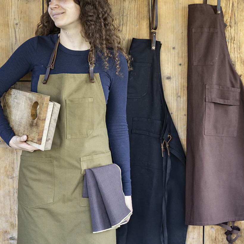 KITCHEN APRON LEO CAFE 70X90 100%...