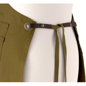 KITCHEN APRON LEO KAKI 70X90 100% RECYCLED COTTON 2