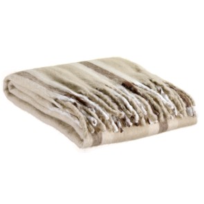 THROW VIVARAISE ISABEL RAYE NUAGE 130X160 100% RECYCLED...
