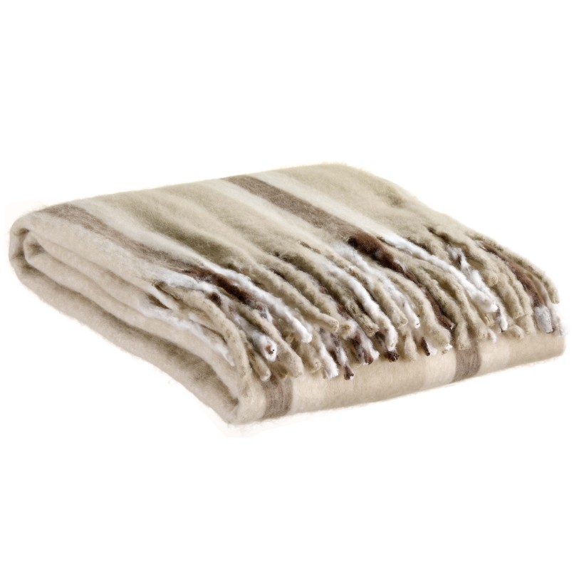THROW VIVARAISE ISABEL RAYE NUAGE 130X160 100% RECYCLED POLYESTER