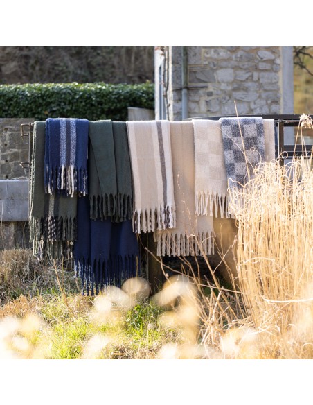 THROW VIVARAISE ISABEL RAYE NUAGE 130X160 100% RECYCLED POLYESTER