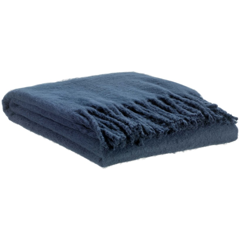 THROW VIVARAISE ISABEL UNI MARINE 130X160 100% RECYCLED POLYESTER