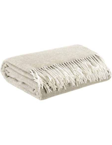 THROW CARINA VIVARAISE NUAGE 130x190 90%MERINO WOOL 10%CASHMER