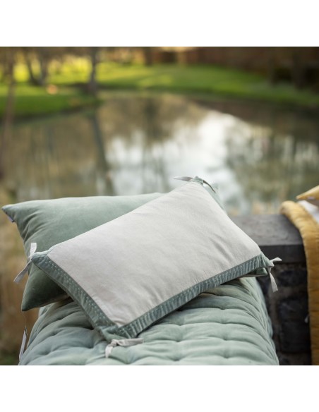 ΜΑΞΙΛΑΡΙ VIVARAISE ELISE CHAMBRAY ROUILLE 45X45 100% ΒΑΜΒΑΚΙ