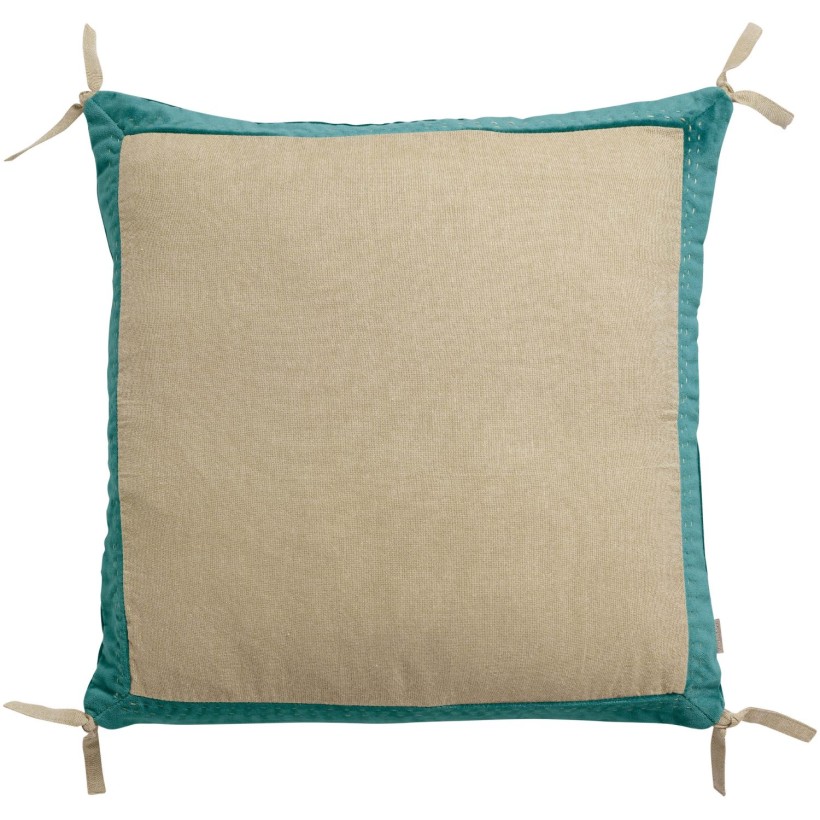 ΜΑΞΙΛΑΡΙ VIVARAISE ELISE CHAMBRAY VERT DE GRIS 45X45 100% ΒΑΜΒΑΚΙ