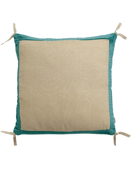 ΜΑΞΙΛΑΡΙ VIVARAISE ELISE CHAMBRAY VERT DE GRIS 45X45 100% ΒΑΜΒΑΚΙ