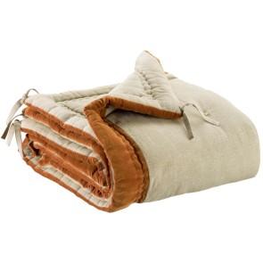 ΑΝΩΣΤΡΩΜΑ ΚΑΝΑΠΕ ELISE CHAMBRAY ROUILLE 80X180 100%ΒΑΜΒΑΚΙ