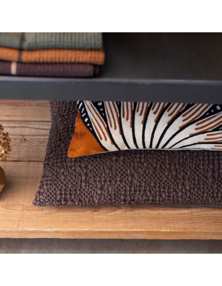 CUSHION VIVARAISE TANA CAFE 40X65 100% COTTON