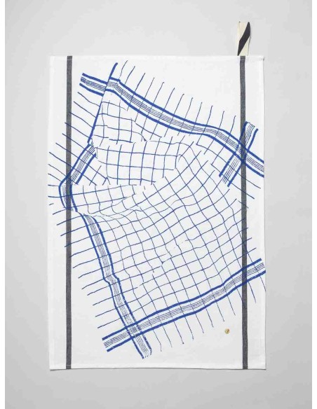 KITCHEN TOWEL LA CERISE TONTON BLEU 70X50 100% ORGANIC COTTON