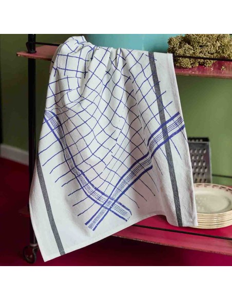 KITCHEN TOWEL LA CERISE TONTON BLEU 70X50 100% ORGANIC COTTON