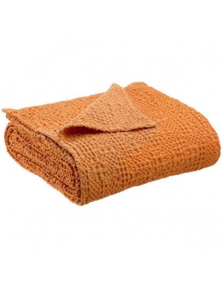 THROW VIVARAISE TANA MOUTARDE 140X200 100% COTTON
